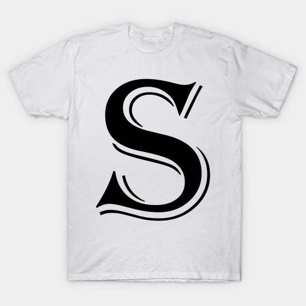 Black letter S in vintage style T-Shirt by Classical